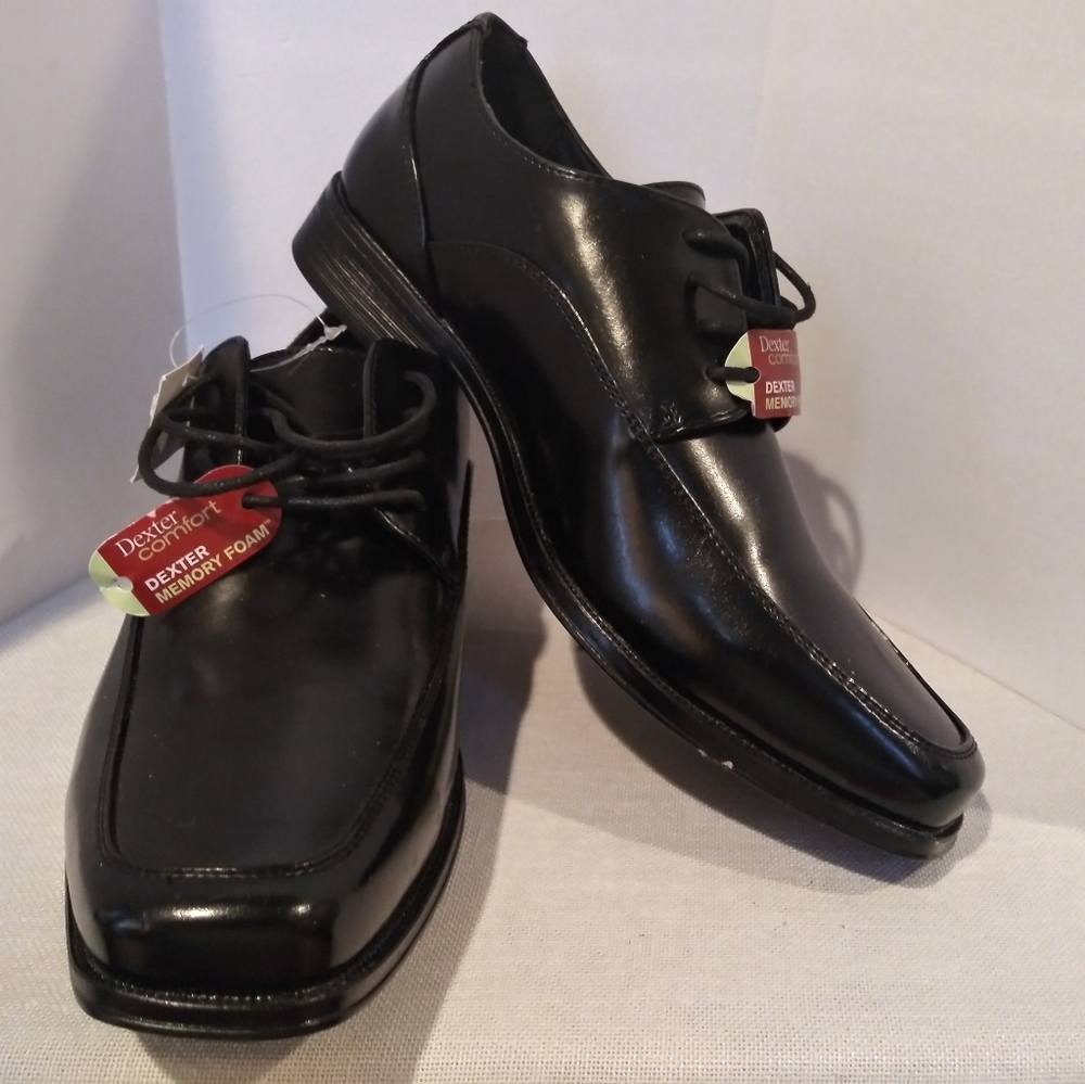 Men's Dexter Comfort Memory Foam Black Dress Shoes